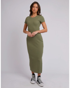 Silent Theory Mika Midi Dress - Khaki