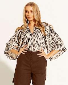 Tops: Fate + Becker Paradise Shell Top - Abstract Animal