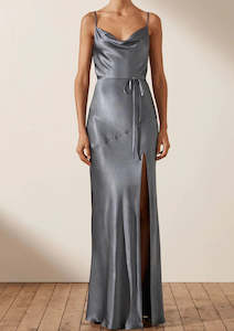 Shona Joy: La Lune Bias Cowl Maxi Smoke Blue