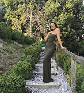 Green: Margot Khaki Gown