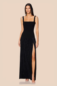 Size 14: Desiree Square Neck Black Maxi