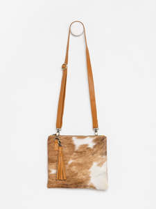 XO Cowhide Satchel Bag Tan