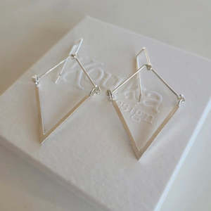 Kouka Design: Triangle Silver Dangle Earrings