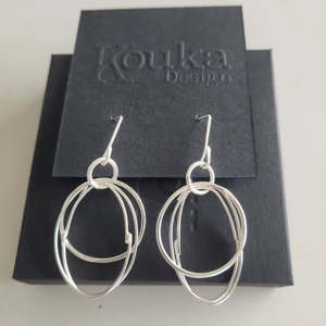 Circle Sliver Dangle Earrings