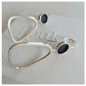 Large Pear Shaped Hoop Earrings