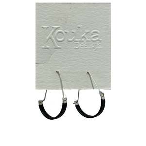 Black Crescent Shape Earrings