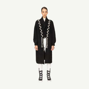 Bone Arrow Summer: Liam Long Cardigan - Black & White - Bone + Arrow