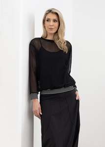 X Lab Tops: Stormy Chic Top