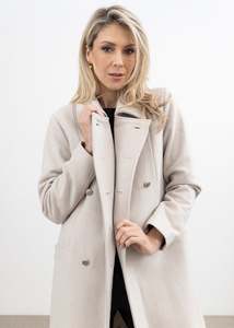 X Lab Jackets Coats: Linear Coat Oatmeal