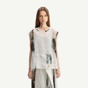 Calista Top - Print - Bone + Arrow