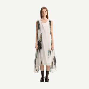Eno Dress - Print - Bone + Arrow