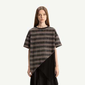Fae Top - Stripe - Bone + Arrow