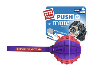 Products: GiGwi - Push to Mute - Regular Ball - Styley Pets