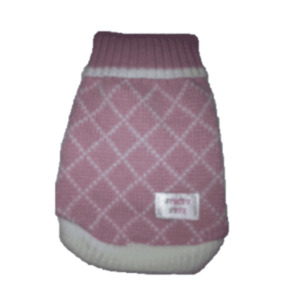 Products: Sweater - Pink with White Diamonds - Styley Pets
