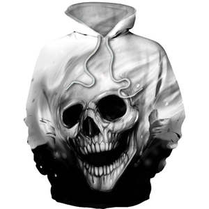 Trendy Mens Tops: Urban Streetwear Skull Print Jacket