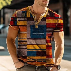 Trendy Mens Tops: Men's Relaxed Fit Short Sleeve Top