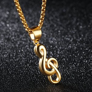 Minimalist Music Note Necklace - Unisex