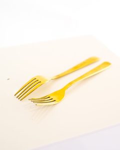 C101: Gold Fork Knife Spoon - STYLISH