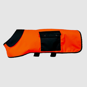 Oilskin: Orange Hi Vis Lined Dog Coat