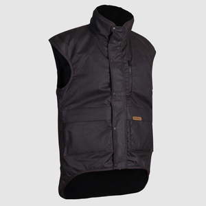 Oilskin: Oilskin Brown Multi Pocket Outdoors Vest