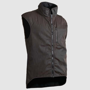 Oilskin: Oilskin Brown Wool Lined Vest