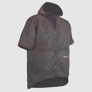 Oilskin Short Sleeve Hoodie Jacket