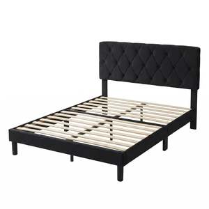 Nevada Bed Frame Black Velvet Full (Double)
