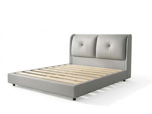 Allenby Leather Queen Light Grey