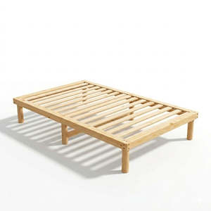 Aura Solid Pine Wood Bed Frame King Single