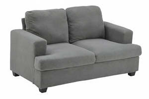 4 Seater Couches: Chenille Grey 2 Seater Sofa