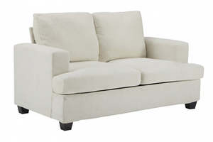 4 Seater Couches: Chenille Beige 2 Seater Sofa