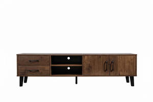 Entertainment Units: 'Hagen' Walnut Color Entertainment Unit