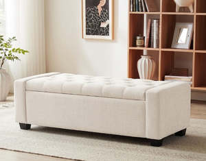 Warren Ottoman White