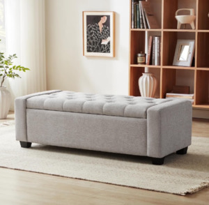 Warren Ottoman Light Grey