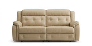 Volt Electric 2 Seater Recliner PVC Beige