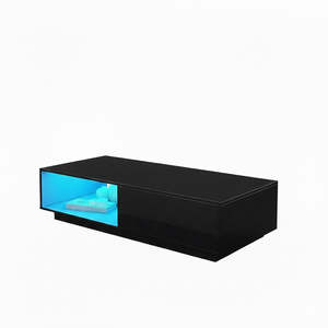'Romote' Black Gloss Coffee table with RGB LED Lighting