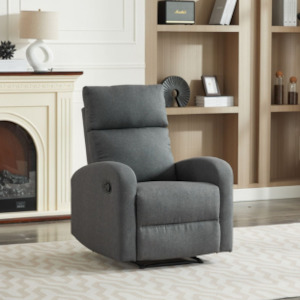 SX Dark Grey Linen 1 Seater Recliner