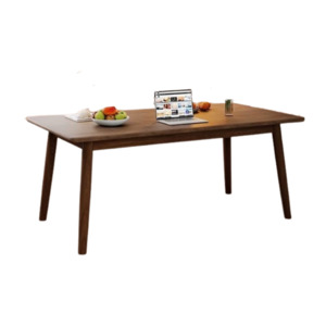 Jinbi Dining Table Rubber Wood Walnut