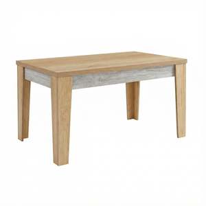 Angled Rustic Oak Color Dining Table Grey