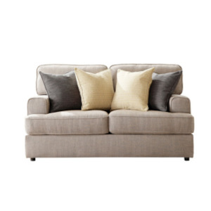 4 Seater Couches: Alexander Brown Two seats Fabric sofa