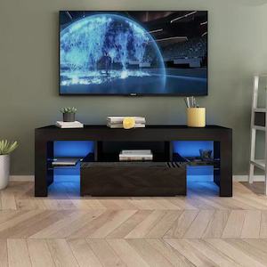 Entertainment Units: Norway' 130Cm RGB LED TV Stand Cabinet Entertainment Unit