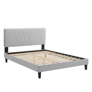 Double Bed Frame Base: Palma Bed Frame Light Grey Double