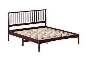 Double Bed Frame Base: Ryle Walnut Bed Frame Double