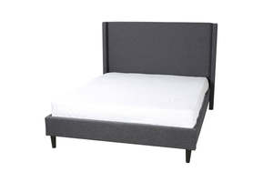 Double Bed Frame Base: Oriana Bed frame Grey Double Size