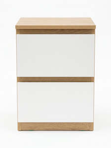 Sable Bedside Table White Oak