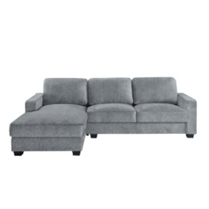 Charleston Dark Grey corner sofa (L shape - LEFT hand facing)