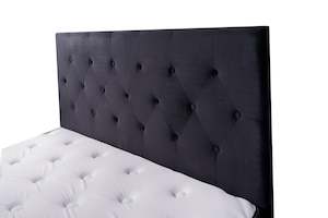 Double Headboards: Fenland Headboard Black Velvet Double Size