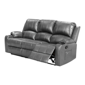 Top Selling: Cyril Recliner 3 seater PVC Grey