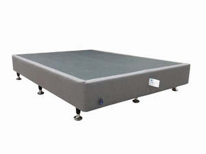 Double Bed Frame Base: Leslie Base NZ Made Grey Double