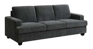 3 Seater Couches: Howl 3 Seater Sofa Dark Grey